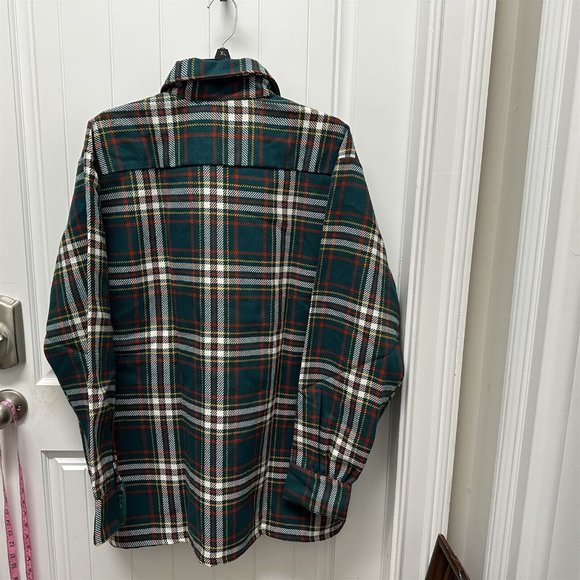 Vintage Shirtjac Shirt Jacket Kaufmann's Pittsburgh Green White Yellow XL - Picture 6 of 7